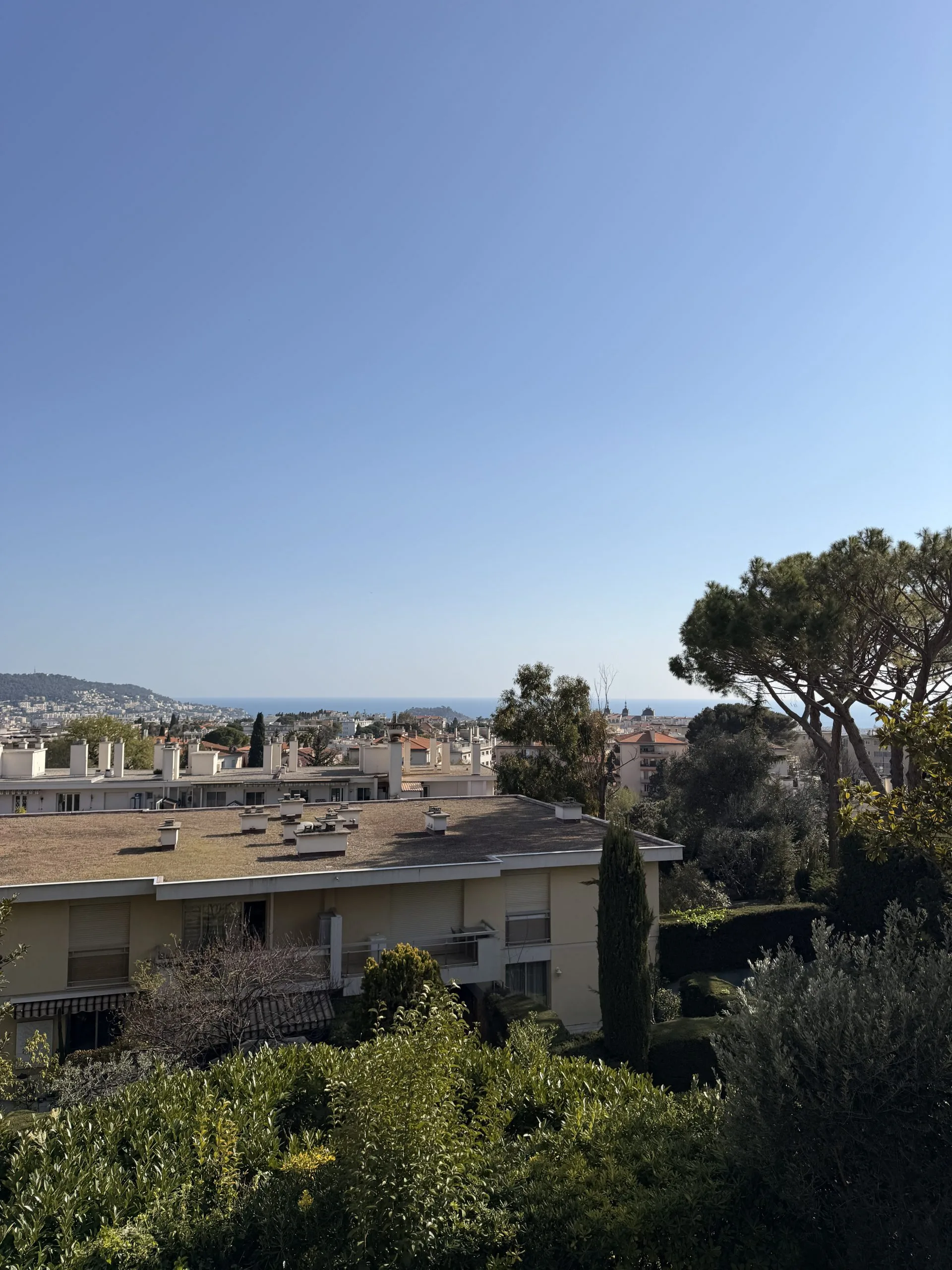 2 pièces terrasse vue mer Nice Cimiez
