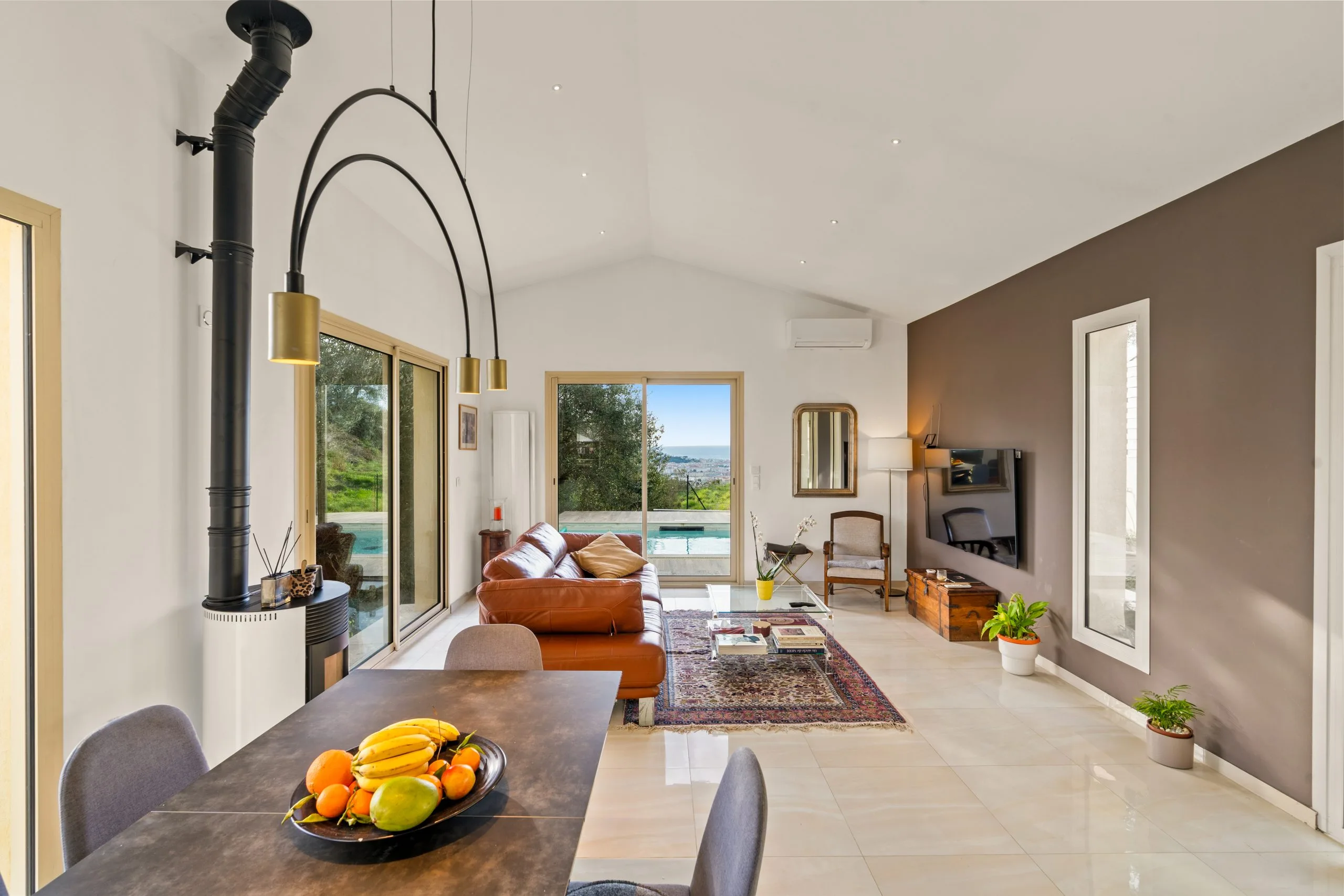 Villa moderne piscine vue mer Nice Rimiez