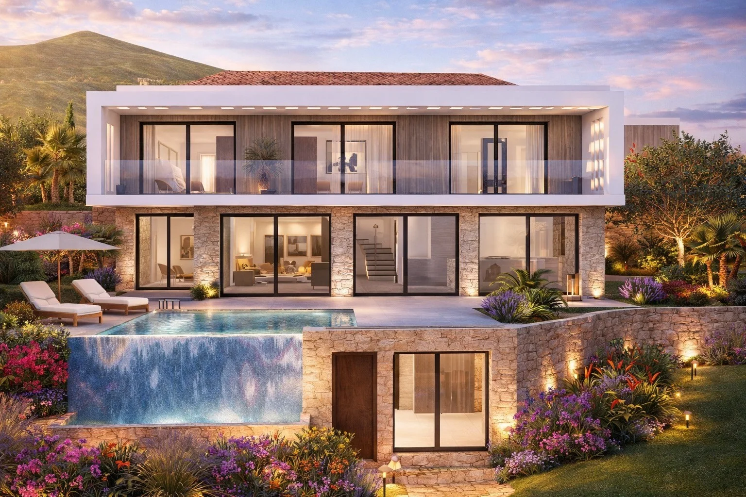 Lotissement de villas à Falicon — perspective d'illustration