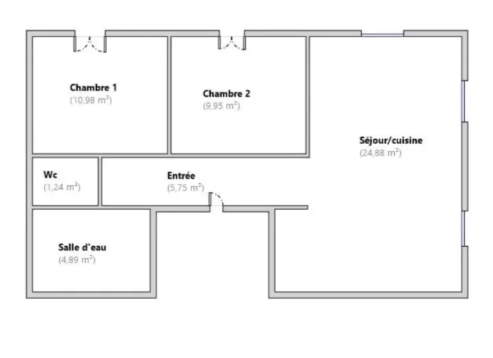 Plan du lot — 3 pièces 1er étage, La Turbie